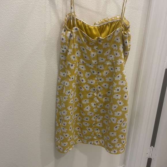 Yellow summer floral dress - Picture 2 of 4